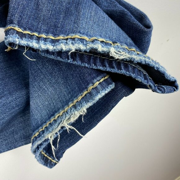 Silver Jeans Aiko Bootcut Denim Blue Womens Size 28 Thick Stitching Low Rise - Picture 4 of 5